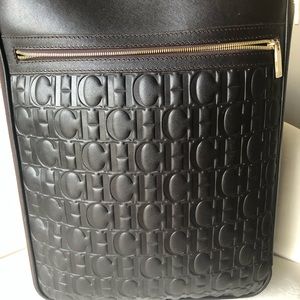 Carolina carry on leather wheely bag